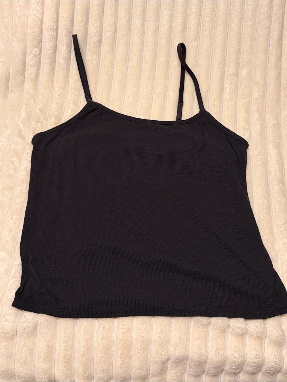 Black Women's Ribbed Cami Tank Top